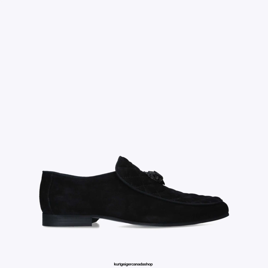 Kurt Geiger London Hugh Eagle Drench Men | Footwears Black 820JZJ269