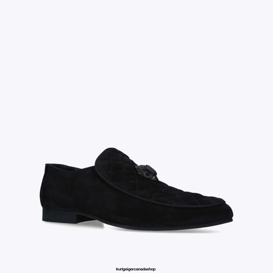 Kurt Geiger London Hugh Eagle Drench Men | Footwears Black 820JZJ269