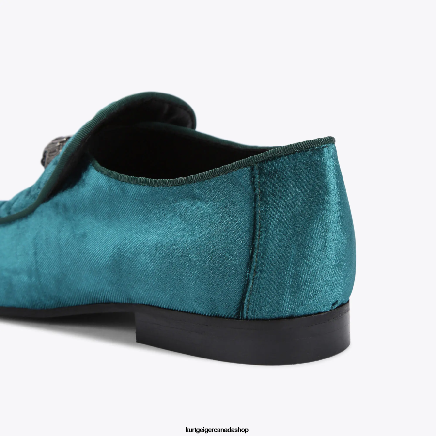 Kurt Geiger London Hugh Eagle Head Men | Footwears Teal 820JZJ625