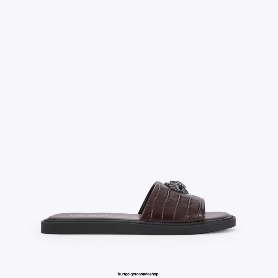 Kurt Geiger London Oscar Slide Men | Footwears Brown 820JZJ498