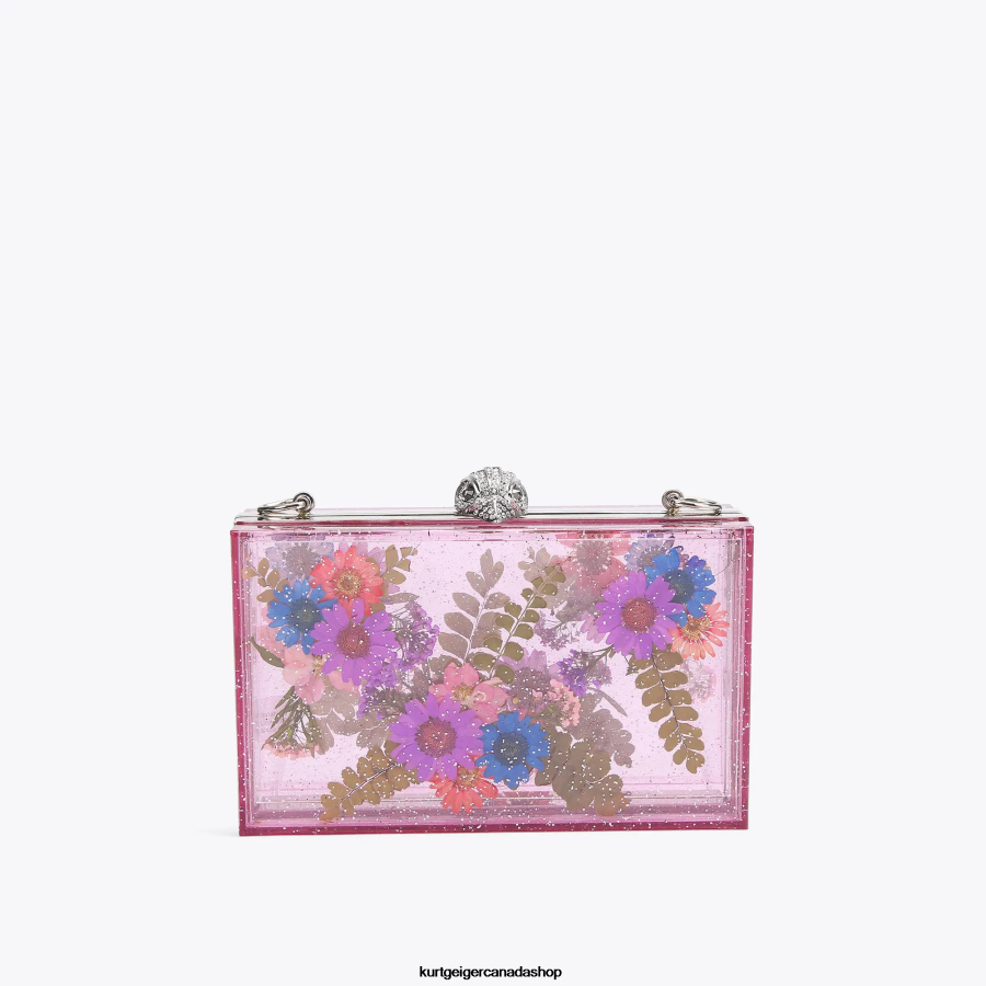 Kurt Geiger London Flower Box Clutch Women | Bags Pink 820JZJ477