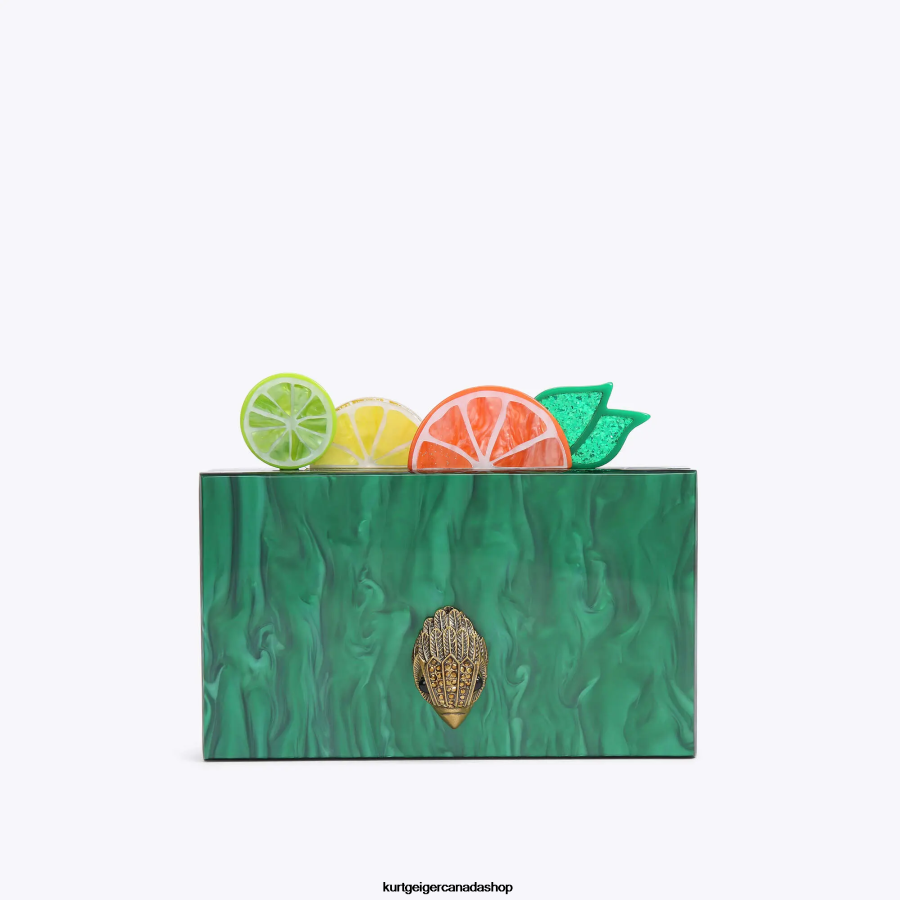 Kurt Geiger London Fruit Box Clutch Women | Bags Green 820JZJ476