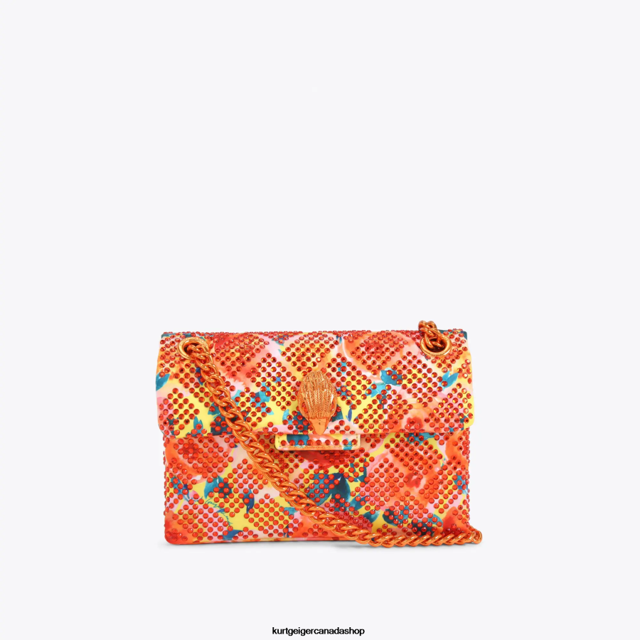 Kurt Geiger London Fabric Mini Kensington Women | Bags Orange 820JZJ13