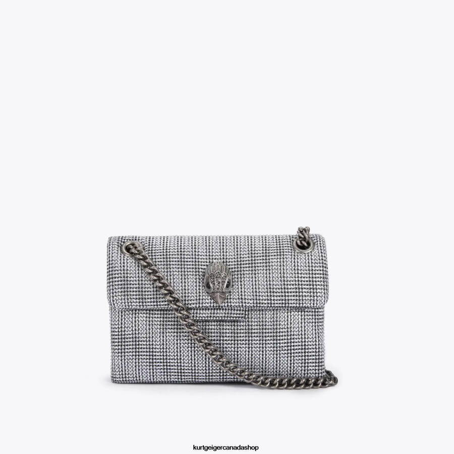 Kurt Geiger London Fabric Mini Kensington Women | Bags Silver 820JZJ35