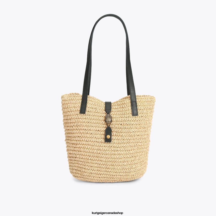 Kurt Geiger London Hampton Raffia Tote Women | Bags Beige 820JZJ462