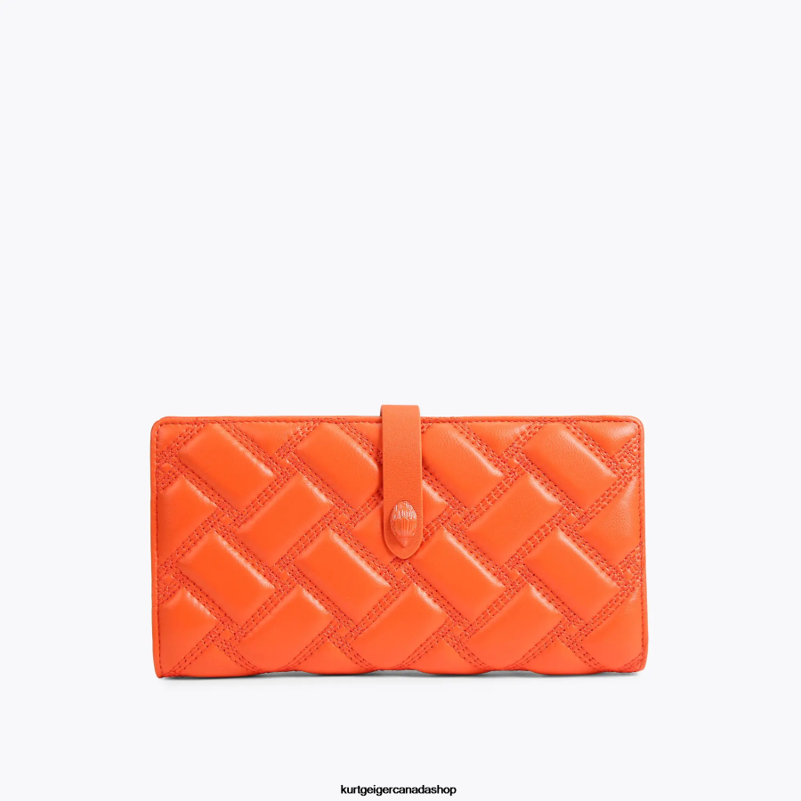 Kurt Geiger London Leather Soft Wallet Women | Bags Orange 820JZJ275