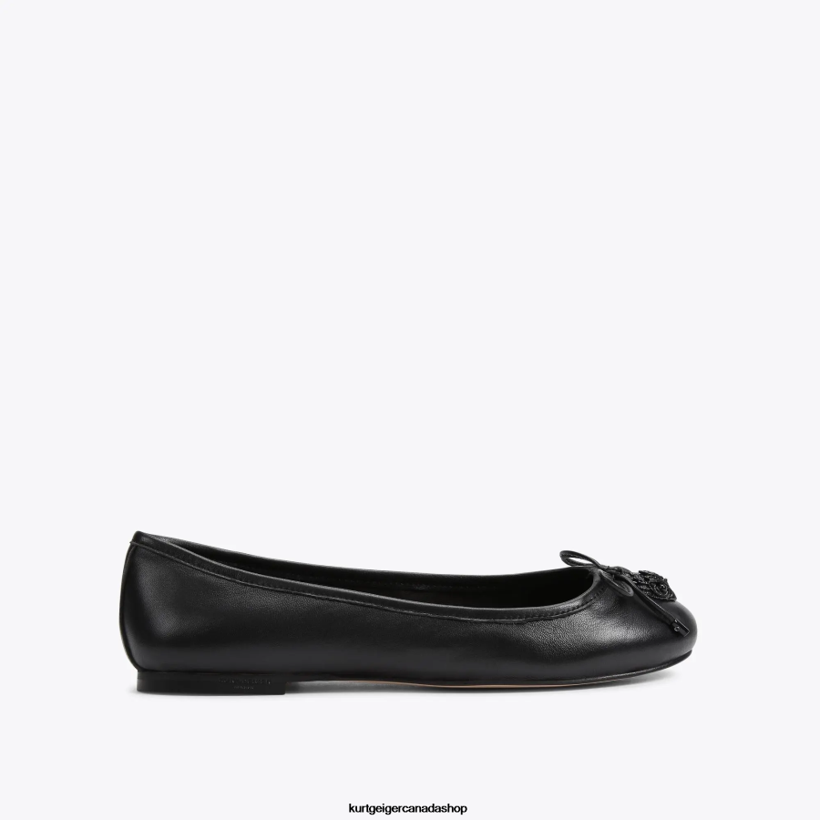 Kurt Geiger London Eagle Ballerina Women | Footwears Black 820JZJ356