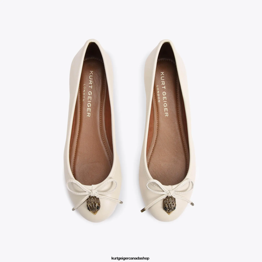 Kurt Geiger London Eagle Ballerina Women | Footwears Bone 820JZJ354