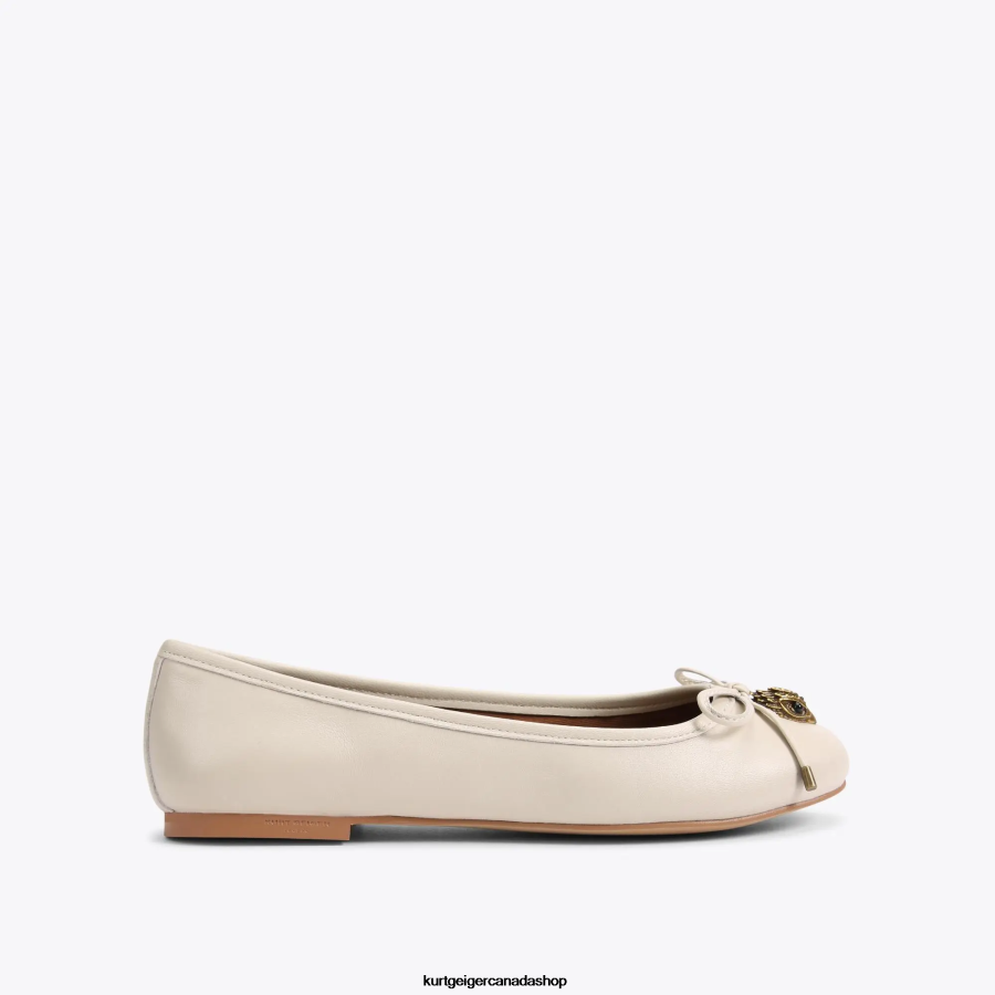 Kurt Geiger London Eagle Ballerina Women | Footwears Bone 820JZJ354