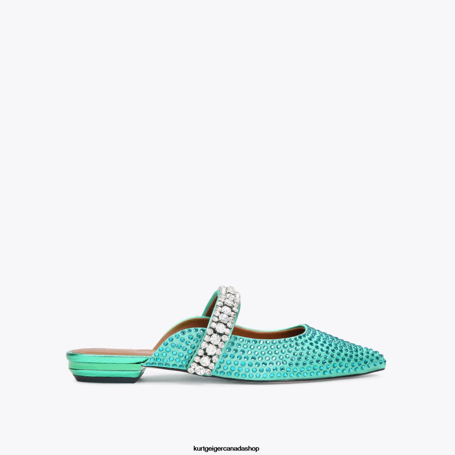 Kurt Geiger London Princely Crystals Women | Footwears Teal 820JZJ668