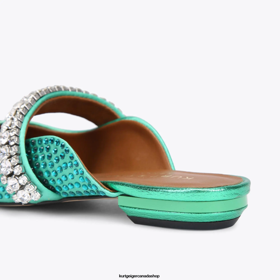 Kurt Geiger London Princely Crystals Women | Footwears Teal 820JZJ668