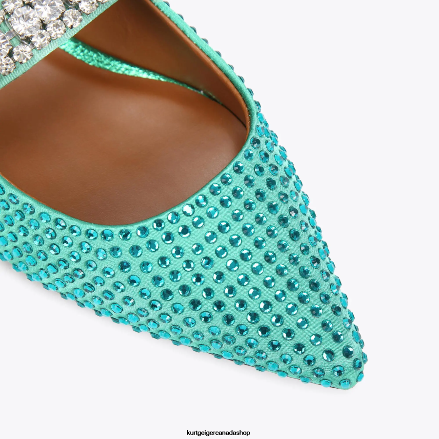 Kurt Geiger London Princely Crystals Women | Footwears Teal 820JZJ668