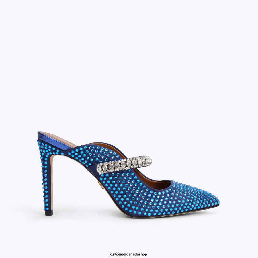 Kurt Geiger London Duke Crystal Women | Footwears Blue Dark 820JZJ417