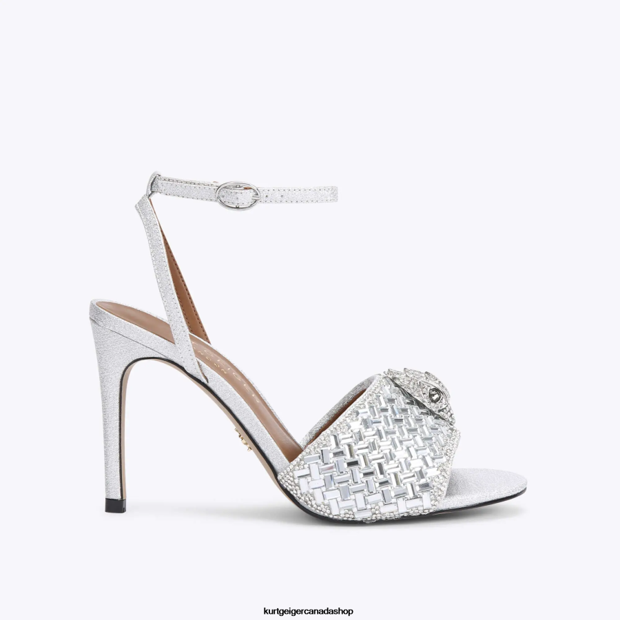 Kurt Geiger London Kensington Sandal Women | Footwears Silver Combination 820JZJ412