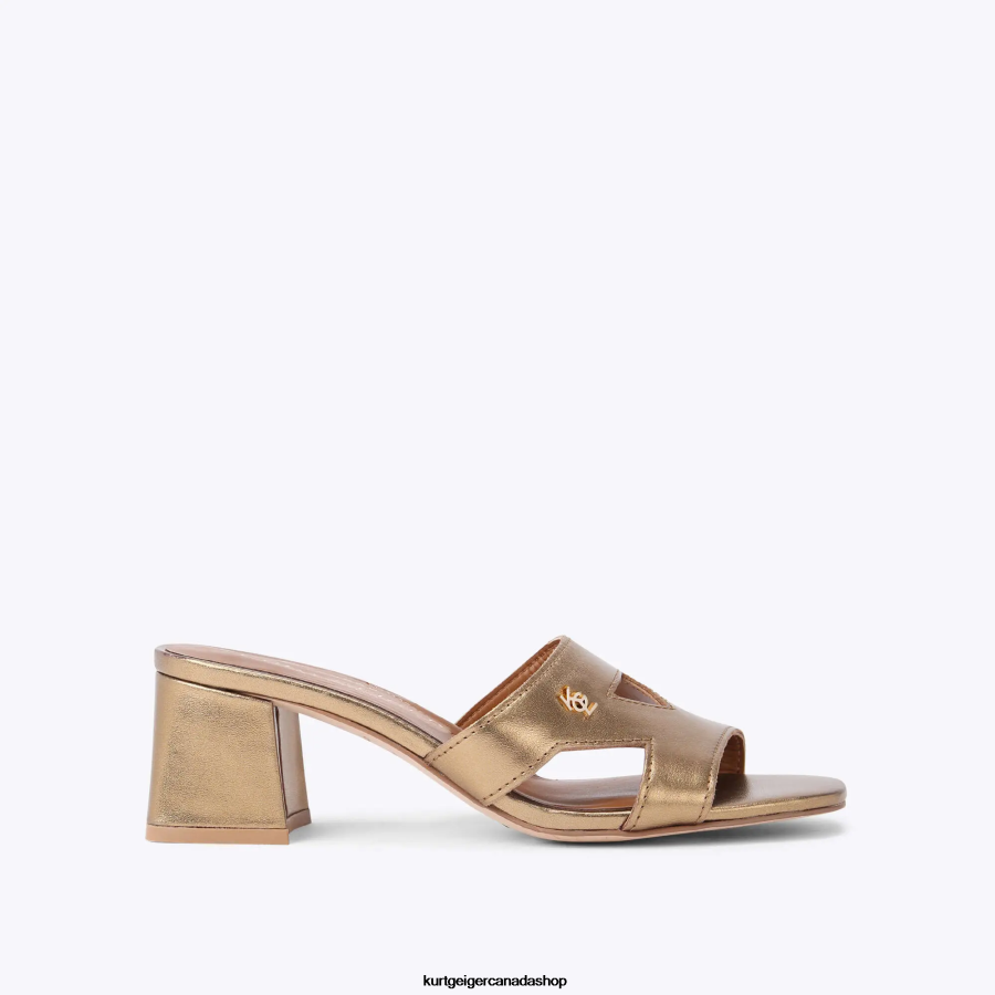 Kurt Geiger London Odina Block Women | Footwears Gold 820JZJ446