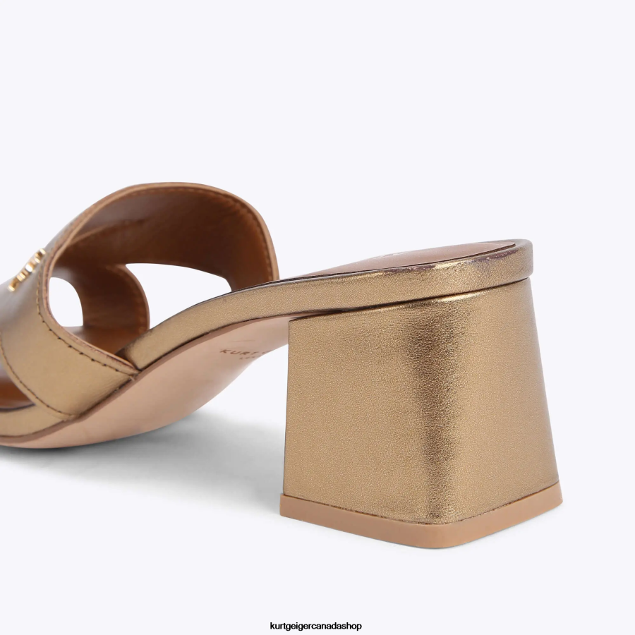 Kurt Geiger London Odina Block Women | Footwears Gold 820JZJ446