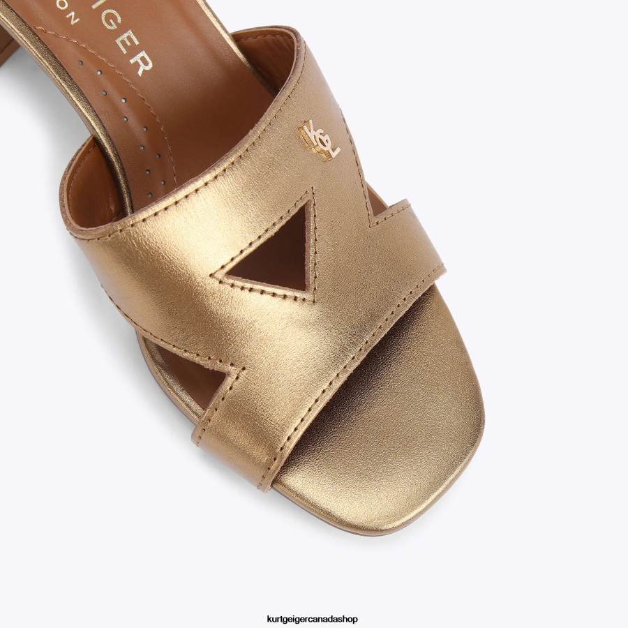 Kurt Geiger London Odina Block Women | Footwears Gold 820JZJ446