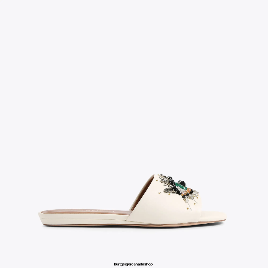 Kurt Geiger London Eye Flat Sandal Women | Footwears Bone 820JZJ353