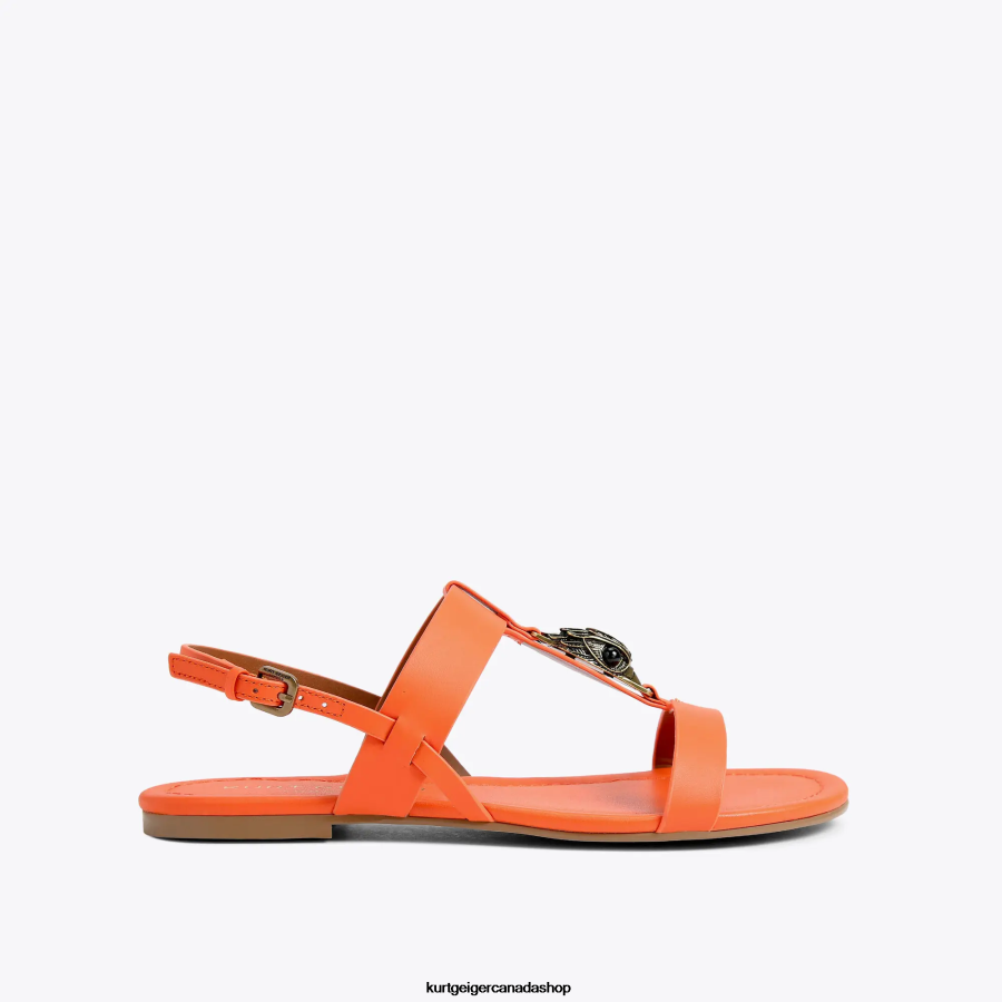 Kurt Geiger London Hampton Flat Sandal Women | Footwears Orange 820JZJ285