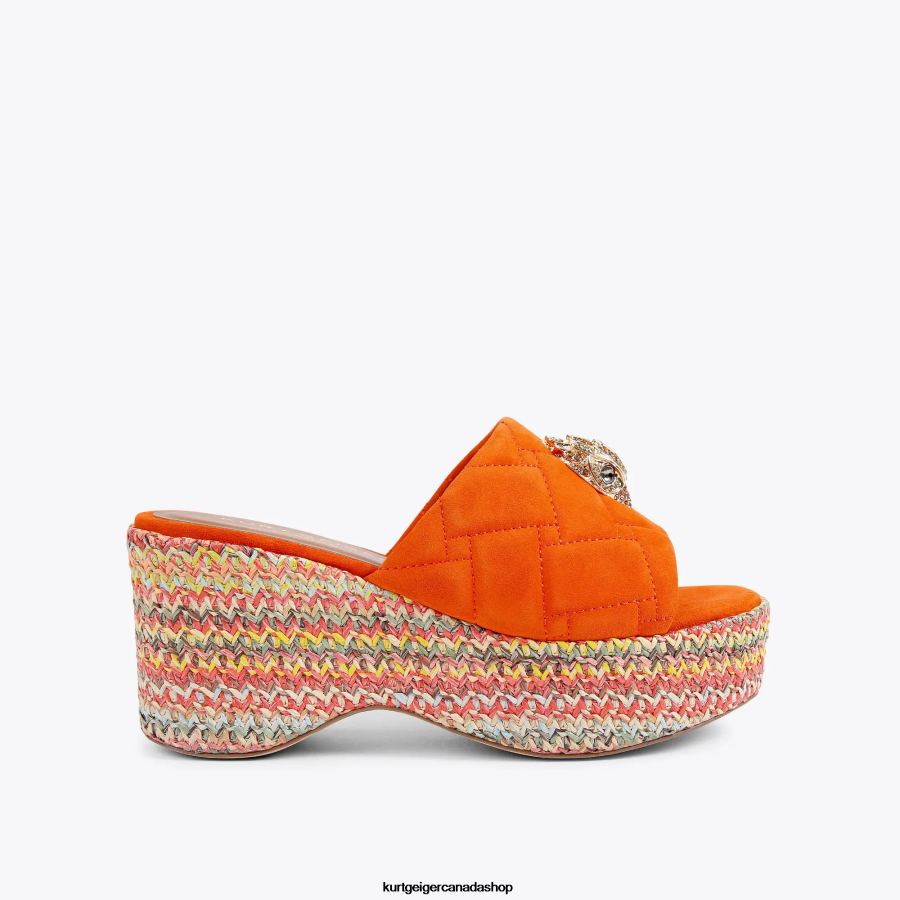 Kurt Geiger London Kensington Wedge Mule Women | Footwears Orange 820JZJ287