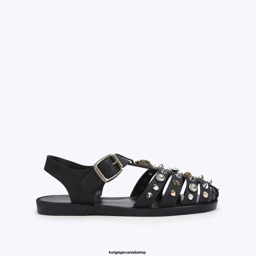 Kurt Geiger London Madelyn Fisherman Sandal Women | Footwears Black 820JZJ449