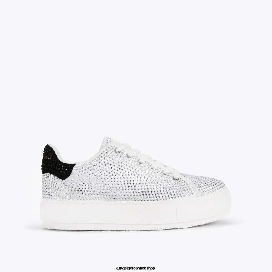 Kurt Geiger London Laney Crystal Women | Footwears White 820JZJ300