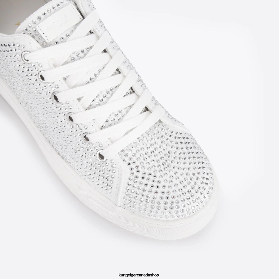 Kurt Geiger London Laney Crystal Women | Footwears White 820JZJ300